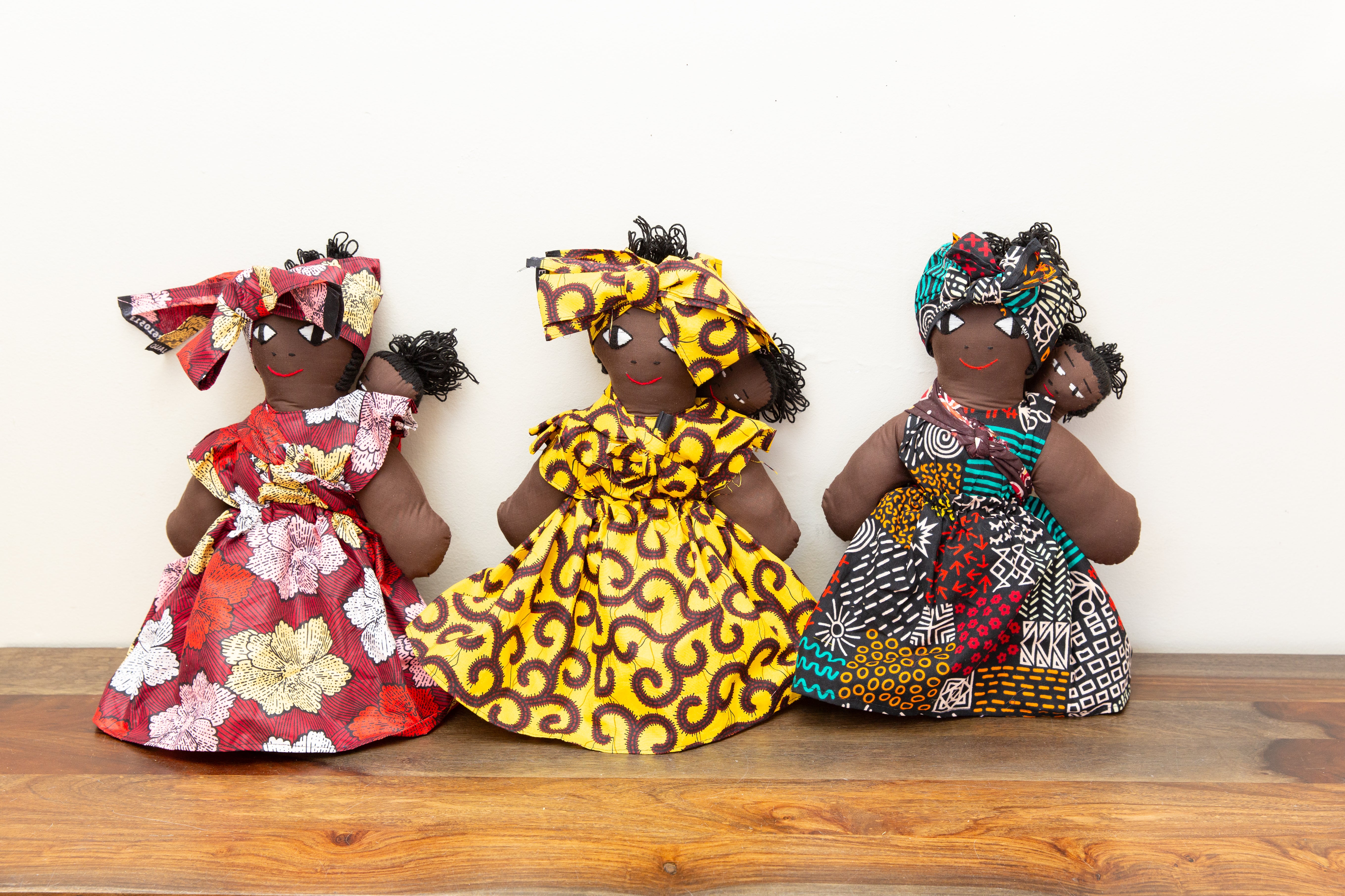 African Cloth Black Doll – Gitzell FairTrade