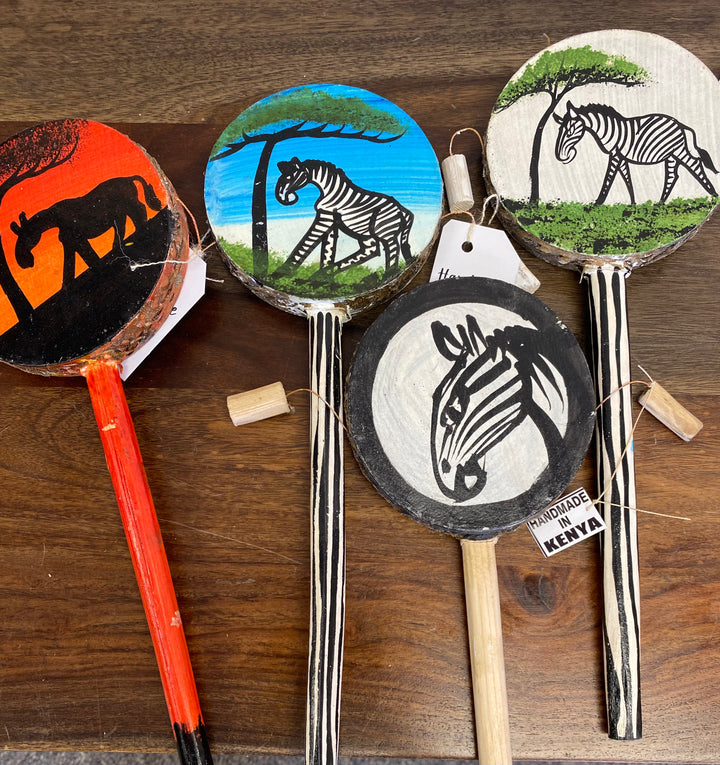 Tic Toc Hand Drum Zebra, Set of 3