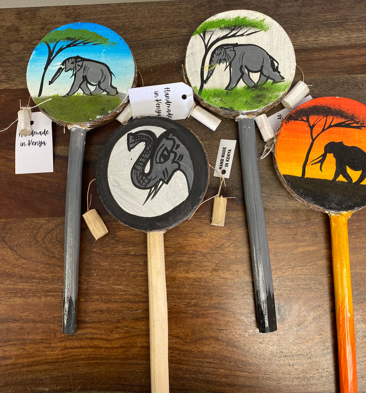 Tic Toc Hand Drum Elephant, Set of 3