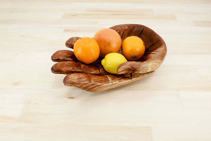Single Wooden Helping Hands Bowl