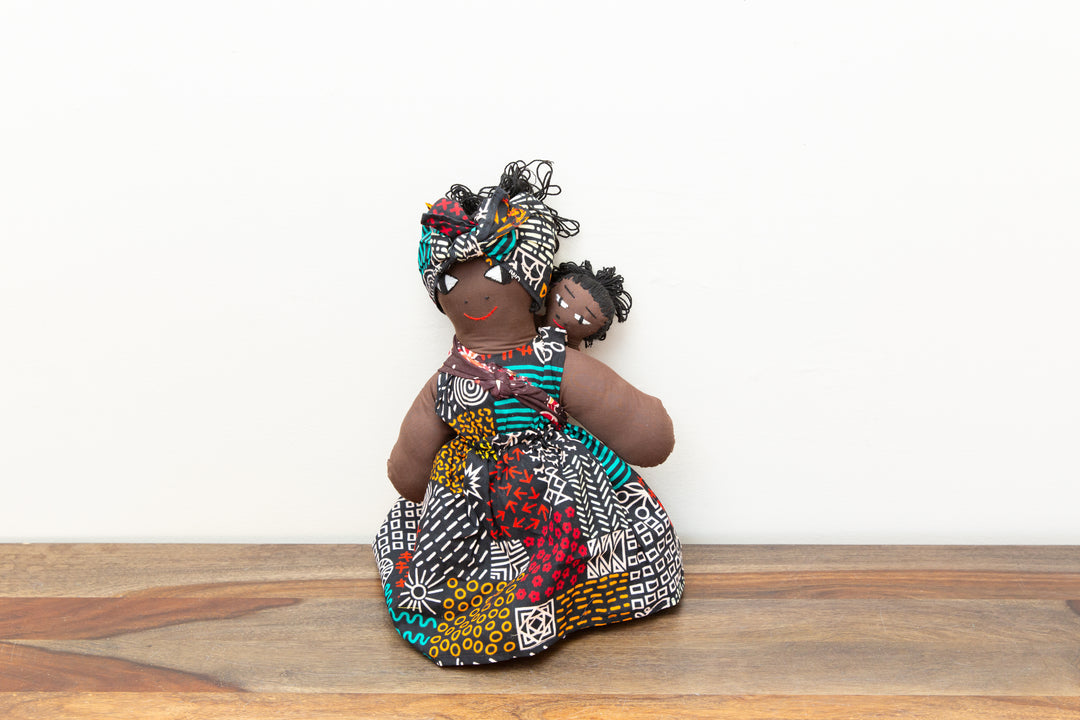 African centric  Dolls, handmade in Kenya, Africa.  Mother and baby doll