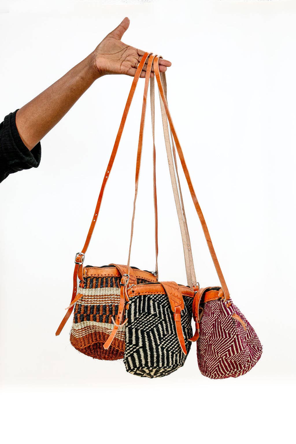 Kenyan handmade mini bag in assorted colors and styles.