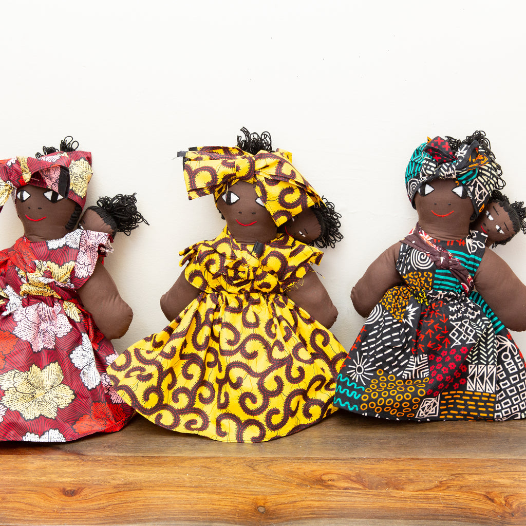 African Cloth Black Doll
