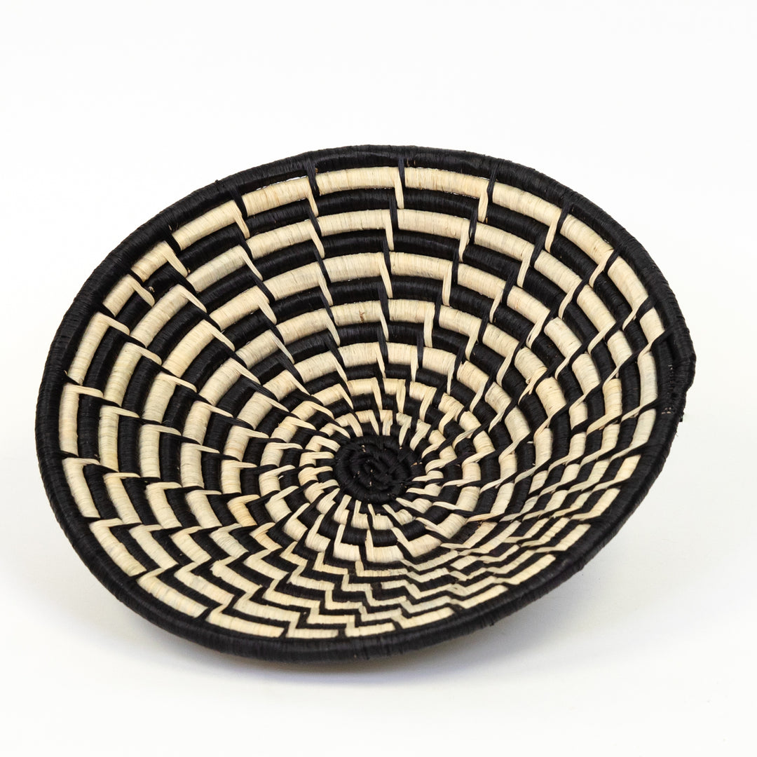 Monochrome Raffia Fruit Basket