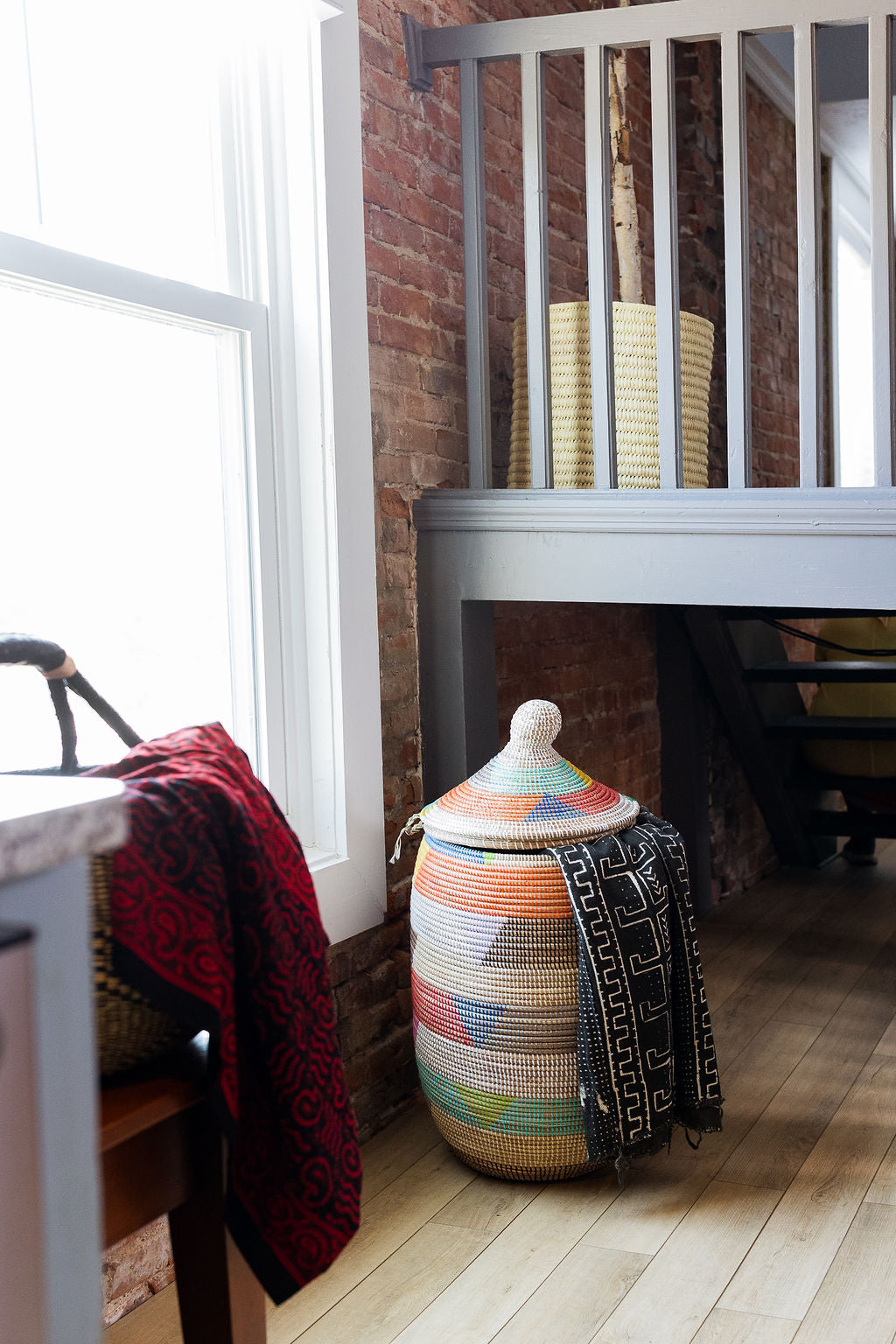 Laundry Hamper, lidded, sweet grass