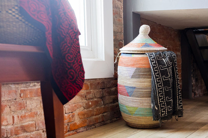 Laundry Hamper, lidded, sweet grass