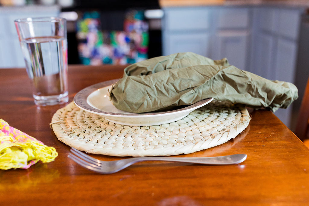 Placemat, palm leaf - set of 4