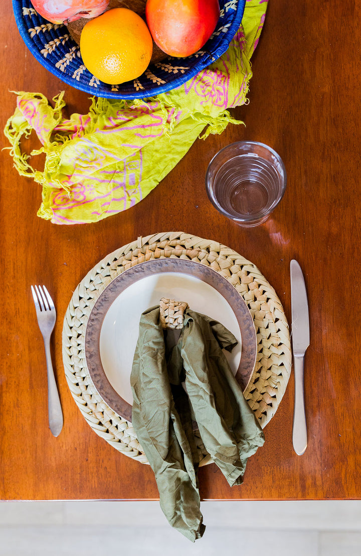 Placemat, palm leaf - set of 4