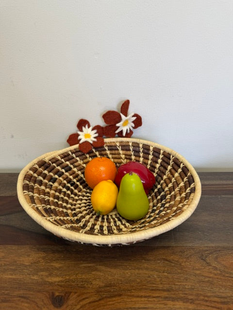 Wheat Raffia Fruit Basket