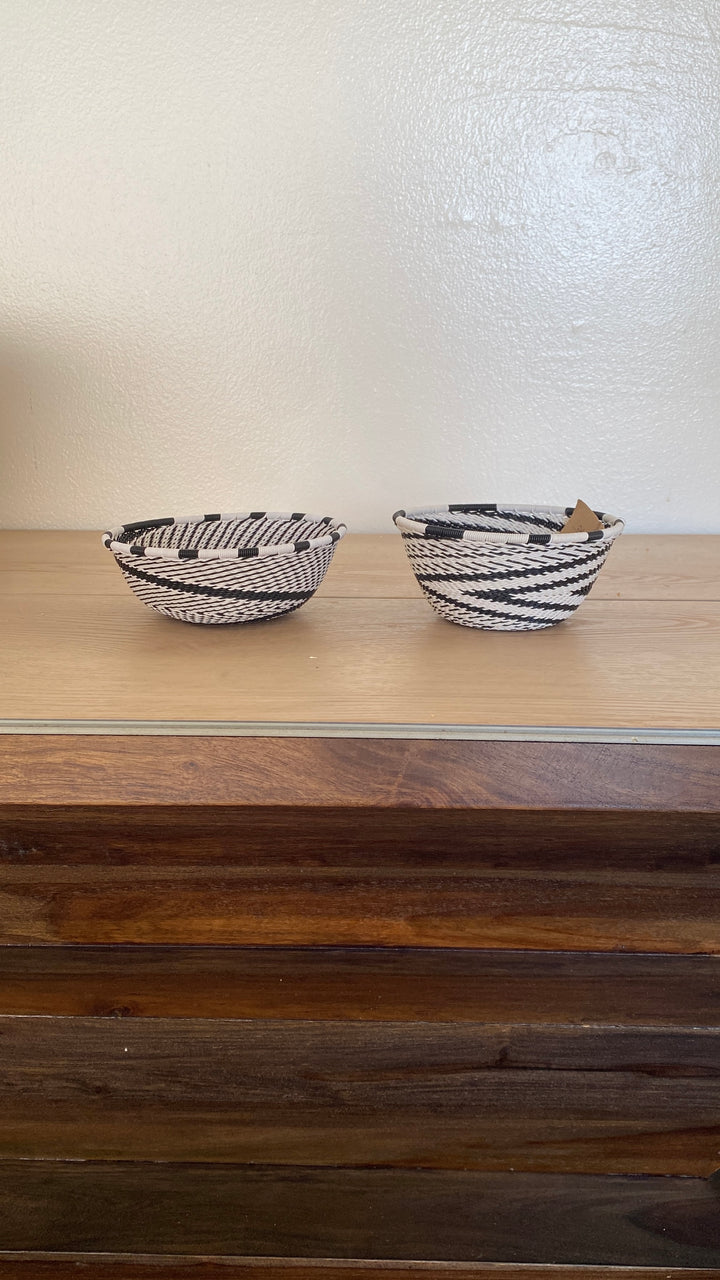 Black and White Zulu Wire Baskets