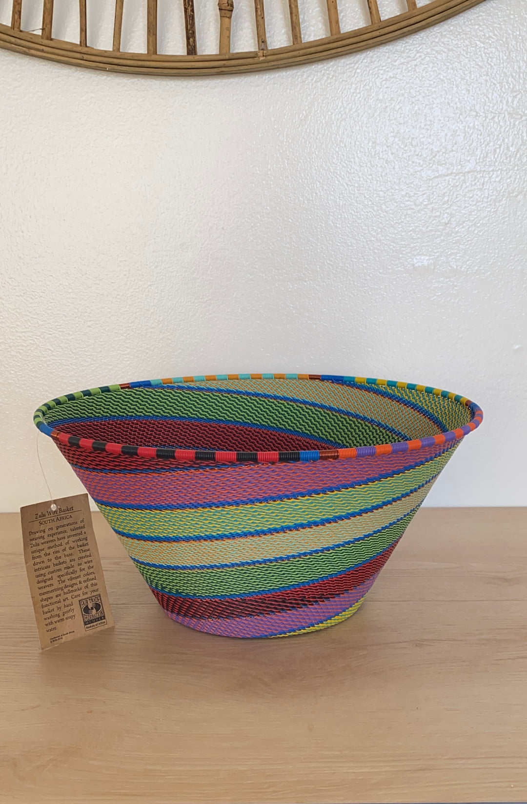 Rainbow Zulu Wire Baskets