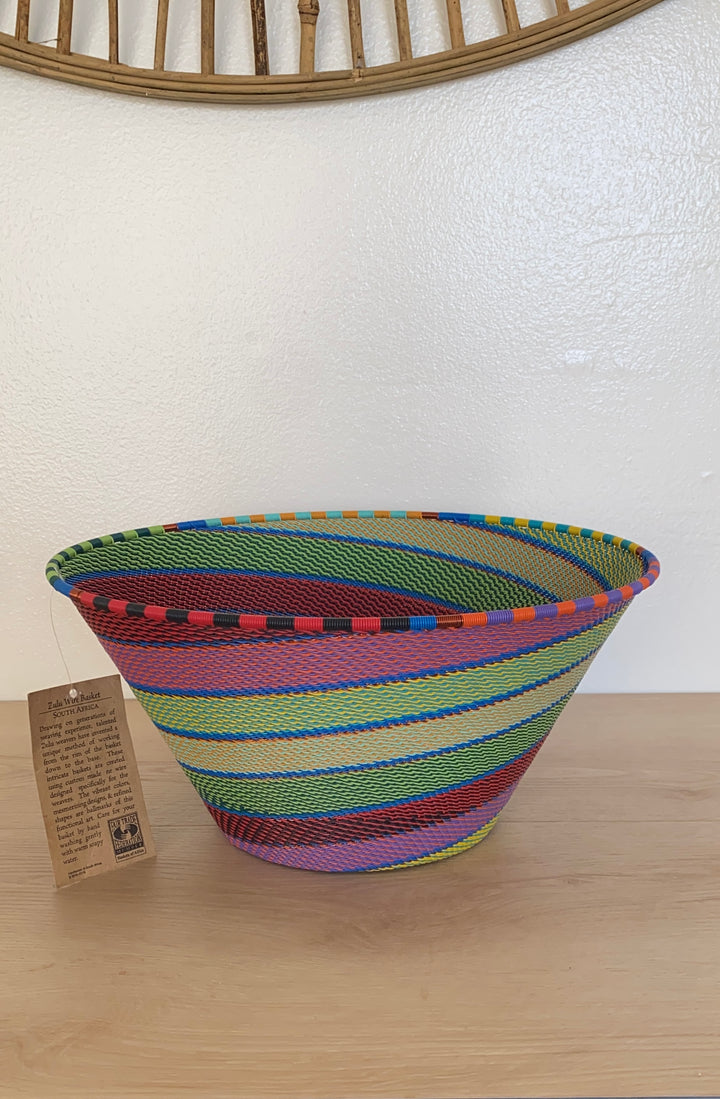 Rainbow Zulu Wire Baskets