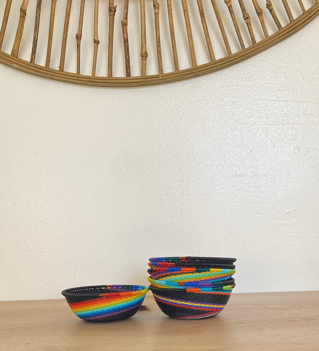 Black Rainbow Zulu Wire Baskets