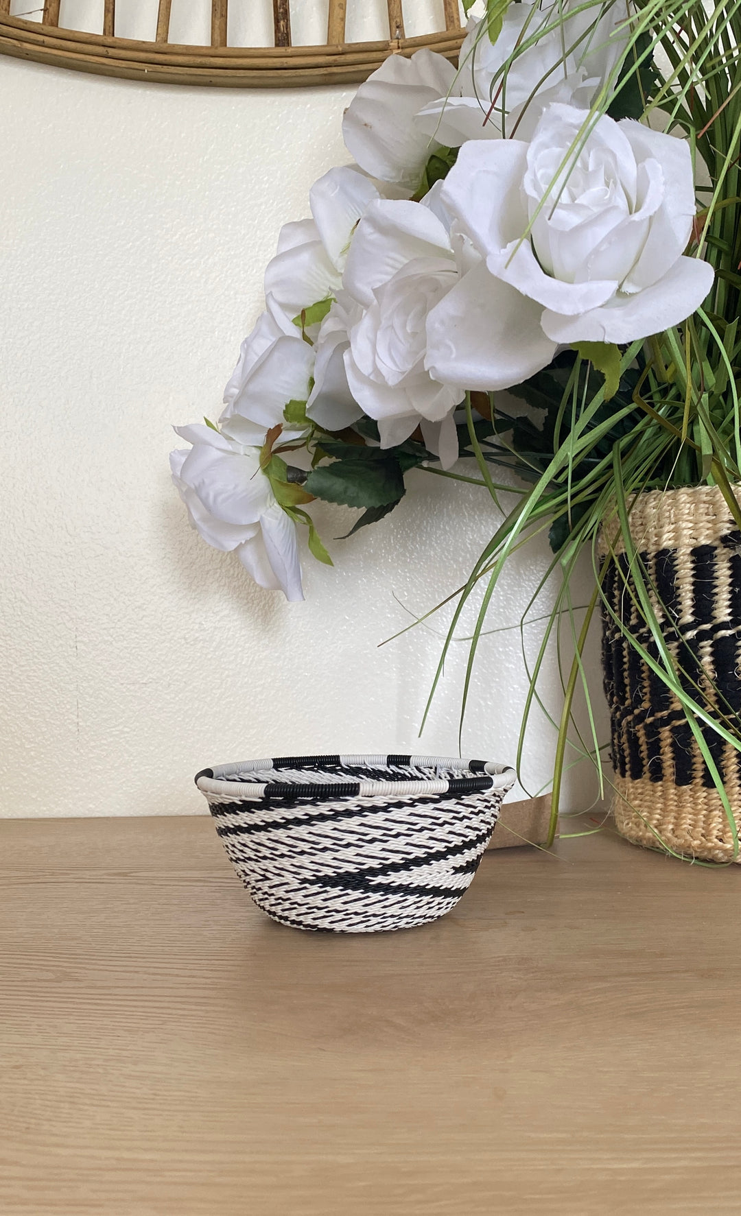 Black and White Zulu Wire Baskets