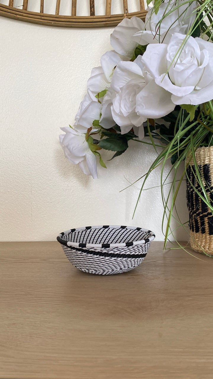 Black and White Zulu Wire Baskets