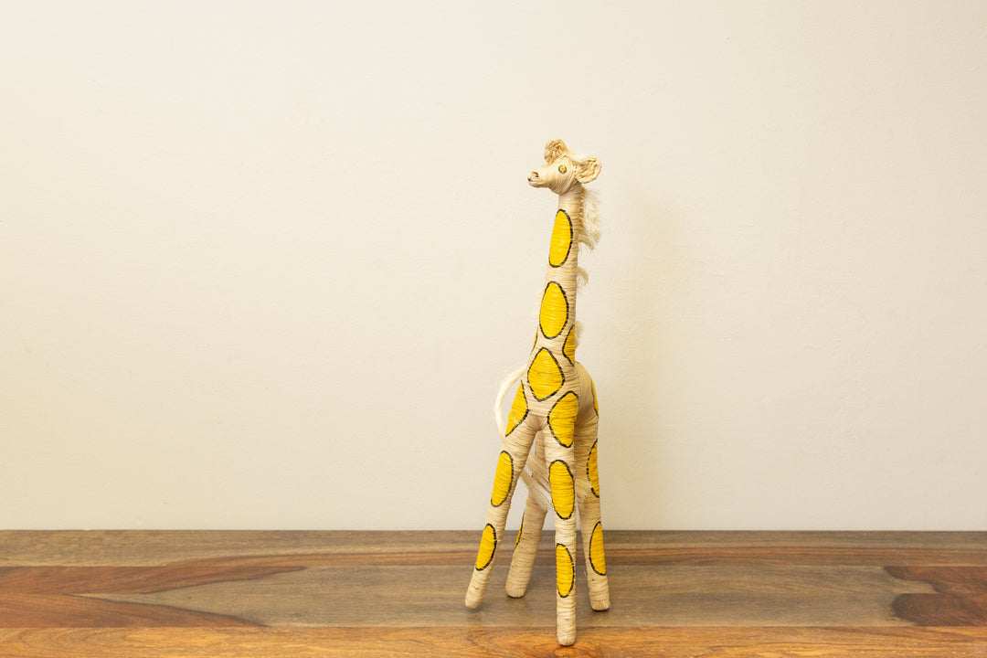 Handwoven standing giraffe  Statue for home decor