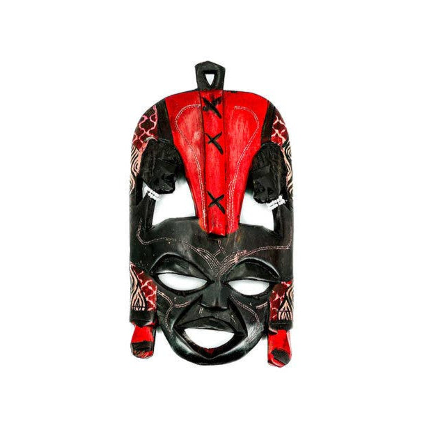 Maasai Wooden Kissing Mask hand-carved in Kenya.