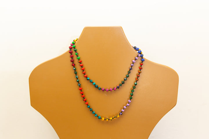 African multicolored  fabric beads