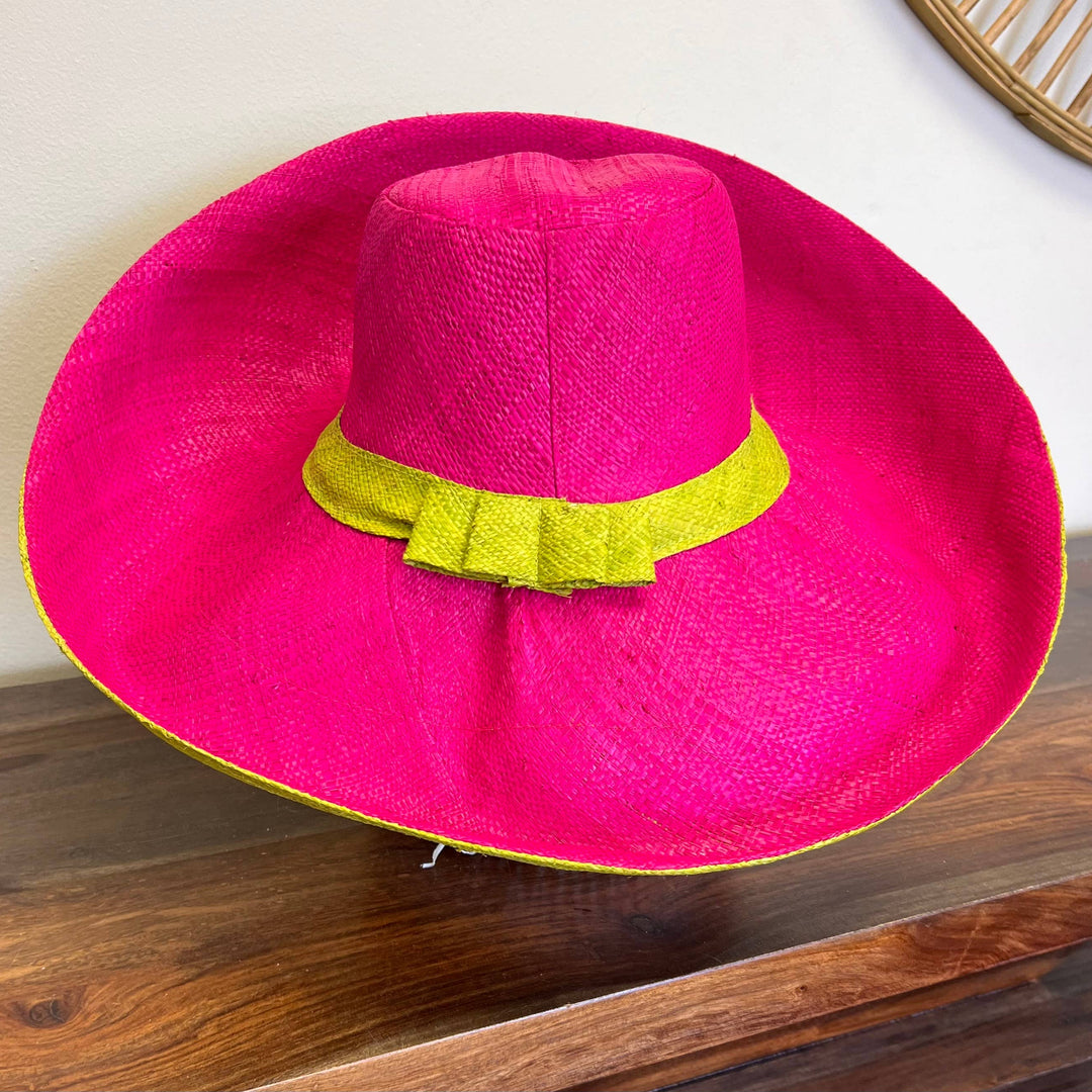 Fair trade Madagascar sun hat for summer protection.
