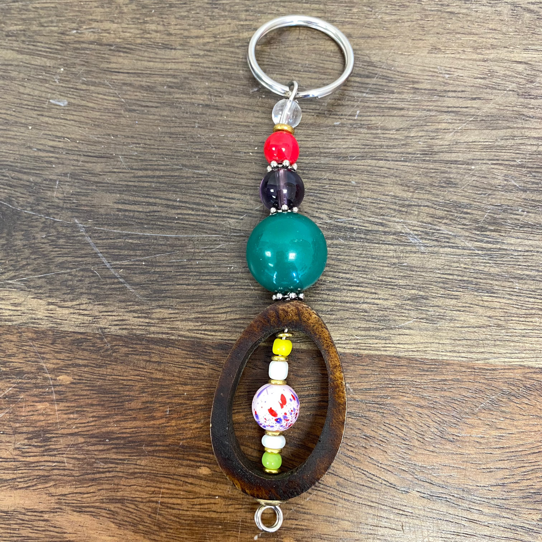 Bone & Bead Keychain, Set of 6 – Gitzell FairTrade Bone & Bead Keychain, Set of 6 – Gitzell FairTrade