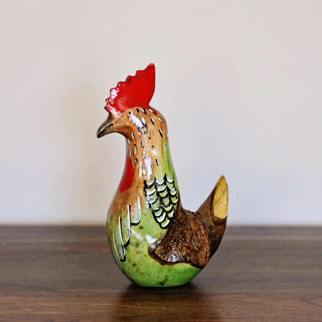 Fair Trade Wooden Roosters