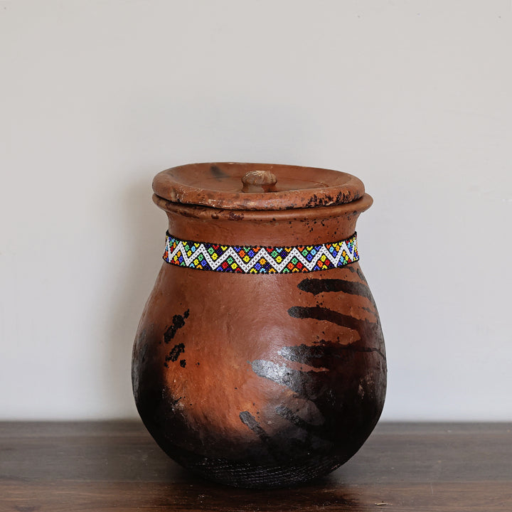 African Clay Cooking Pot with Lid