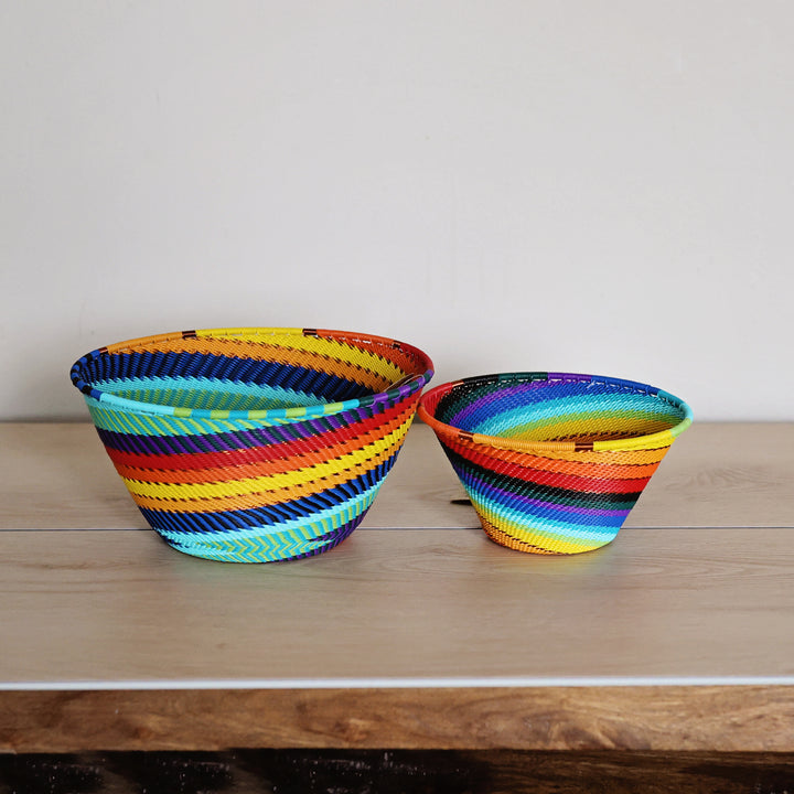 Rainbow Zulu Wire Baskets