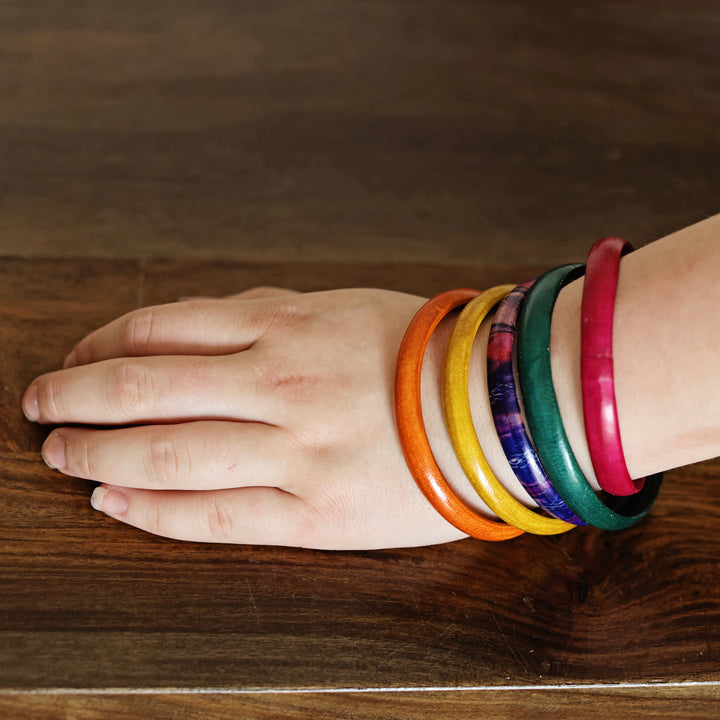 Assorted leather bracelet set handcrafted by artisans in Mali