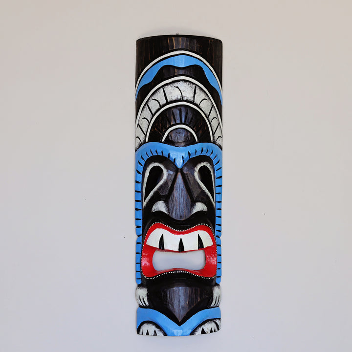 Handmade bamboo tiki mask crafted from natural sustainable materials