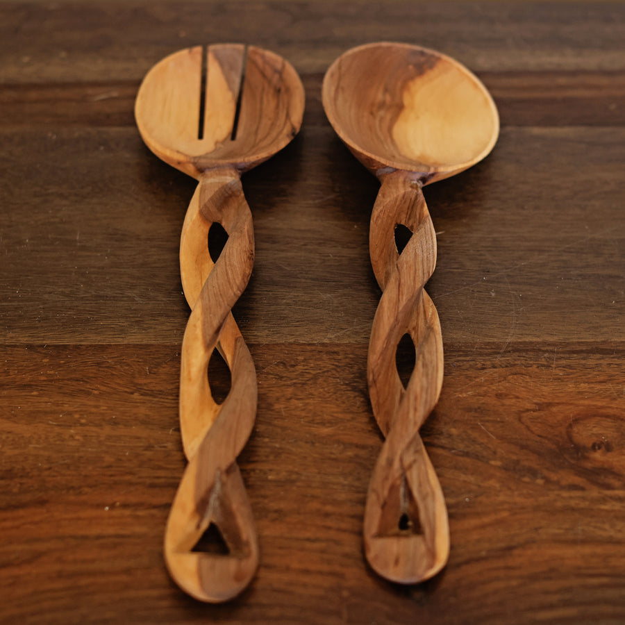 Fair-trade twisted serving spoons, great hostess gift