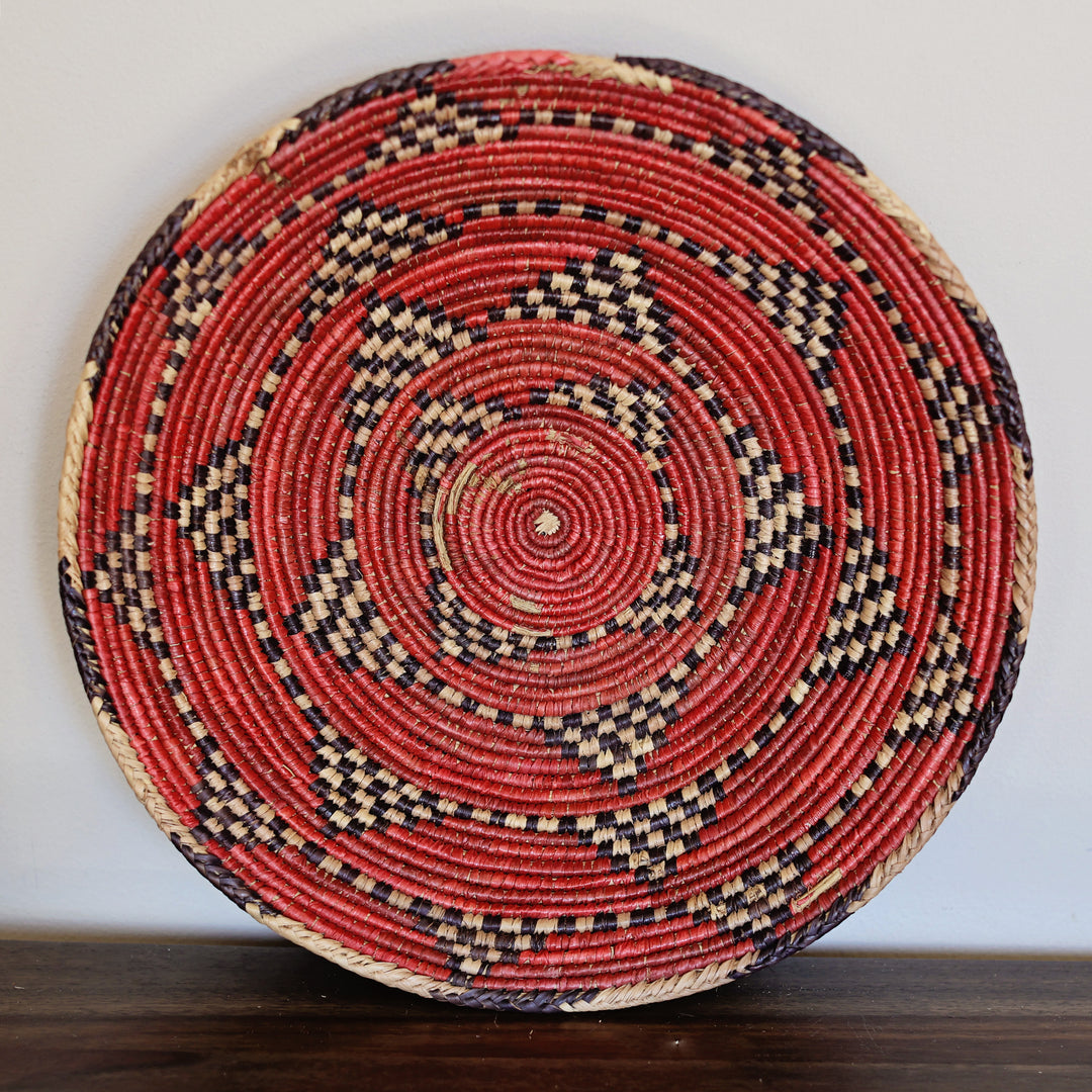 Fair trade woven bowl used as centerpiece for table or home decor
