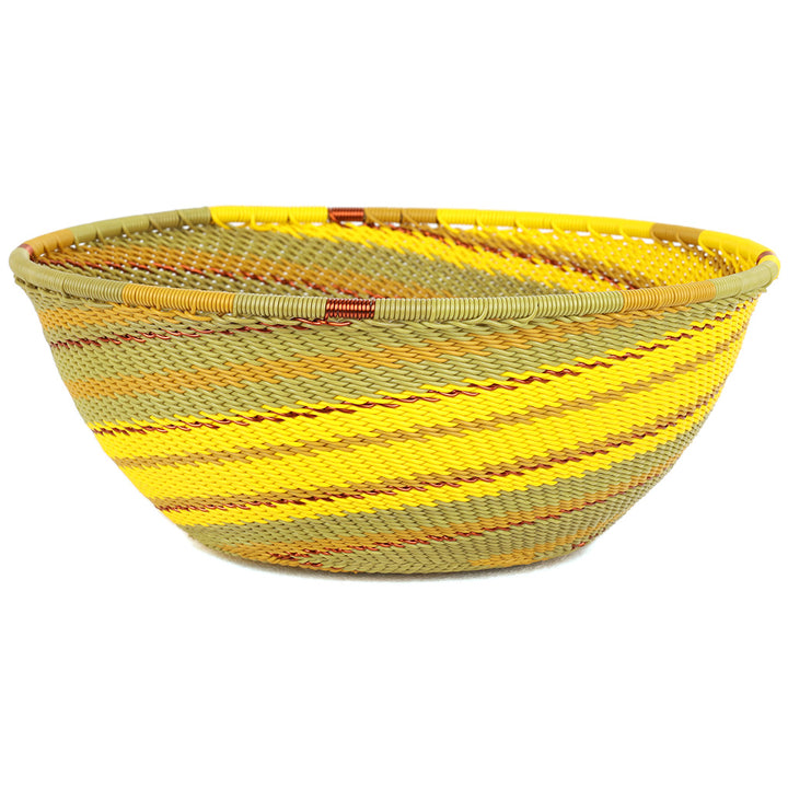 Handwoven Zulu Wire Medium Bowls from South Africa in a variety of colorful and intricate artisan patterns.