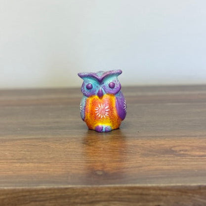Small fair trade Kisii stone owl figurine for shelf decor and gifting