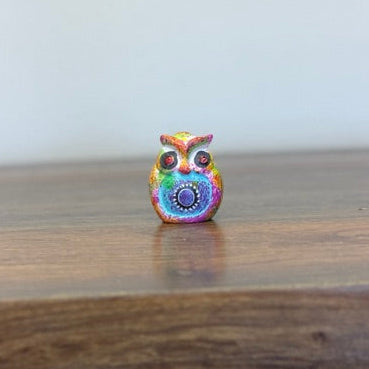 Small soapstone owl figurine hand-carved in Kenya from Kisii stone