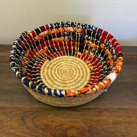Multi-colored fair-trade bread basket - perfect for hosting!