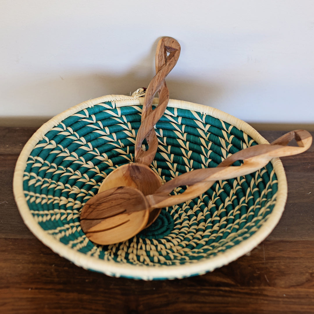 Our fair-trade wooden twisted serving spoons, perfect for entertaining.