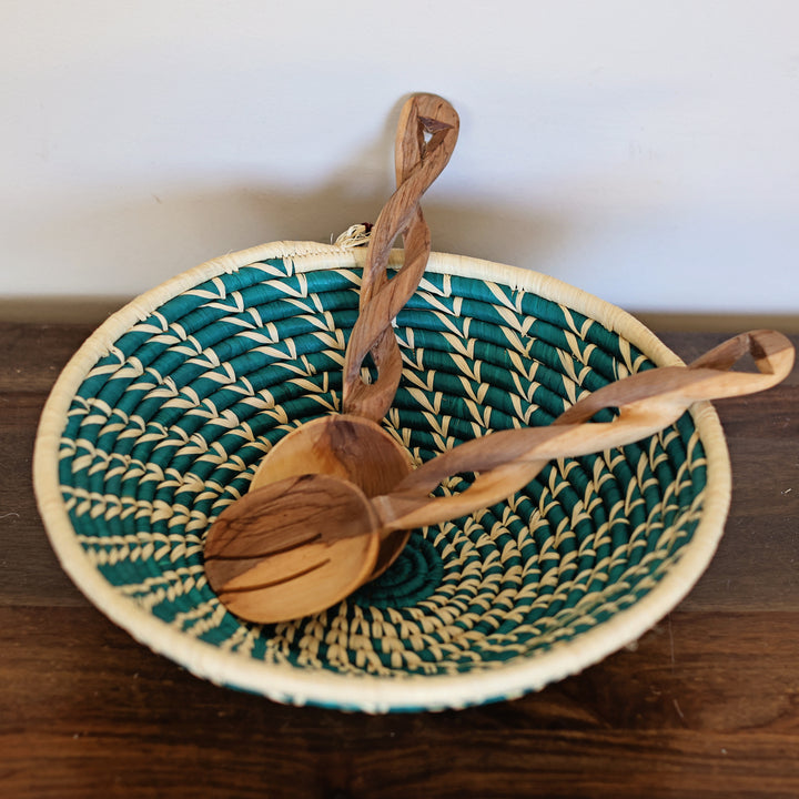 Our fair-trade wooden twisted serving spoons, perfect for entertaining.